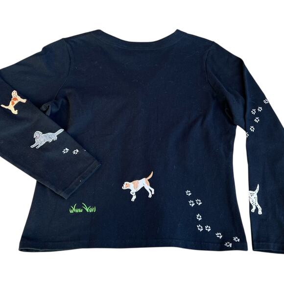 Michael Simon Lite 100% Cotton Dog Paw Print Sweater Sz S - Picture 7 of 7